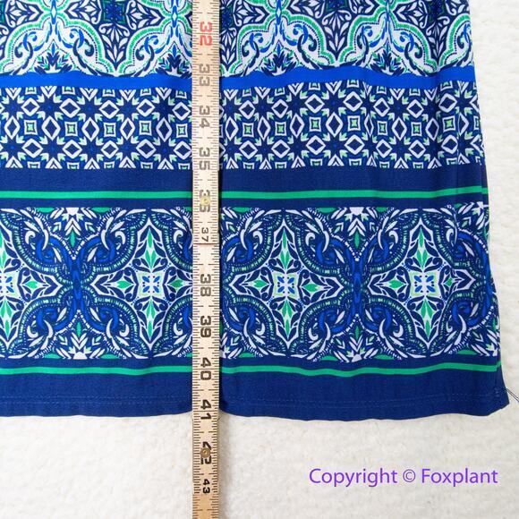 Eliza J Geo Striped Knit Dress blue gold‎ zipper, plus size 18W - Picture 5 of 12